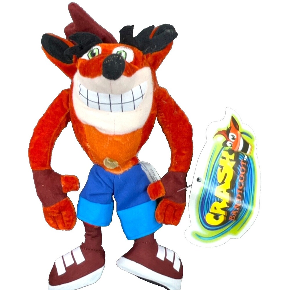 Vintage Crash Bandicoot Plush Toy Stuffed‎ Animal 10" 2005 PS1 Video Game Promo